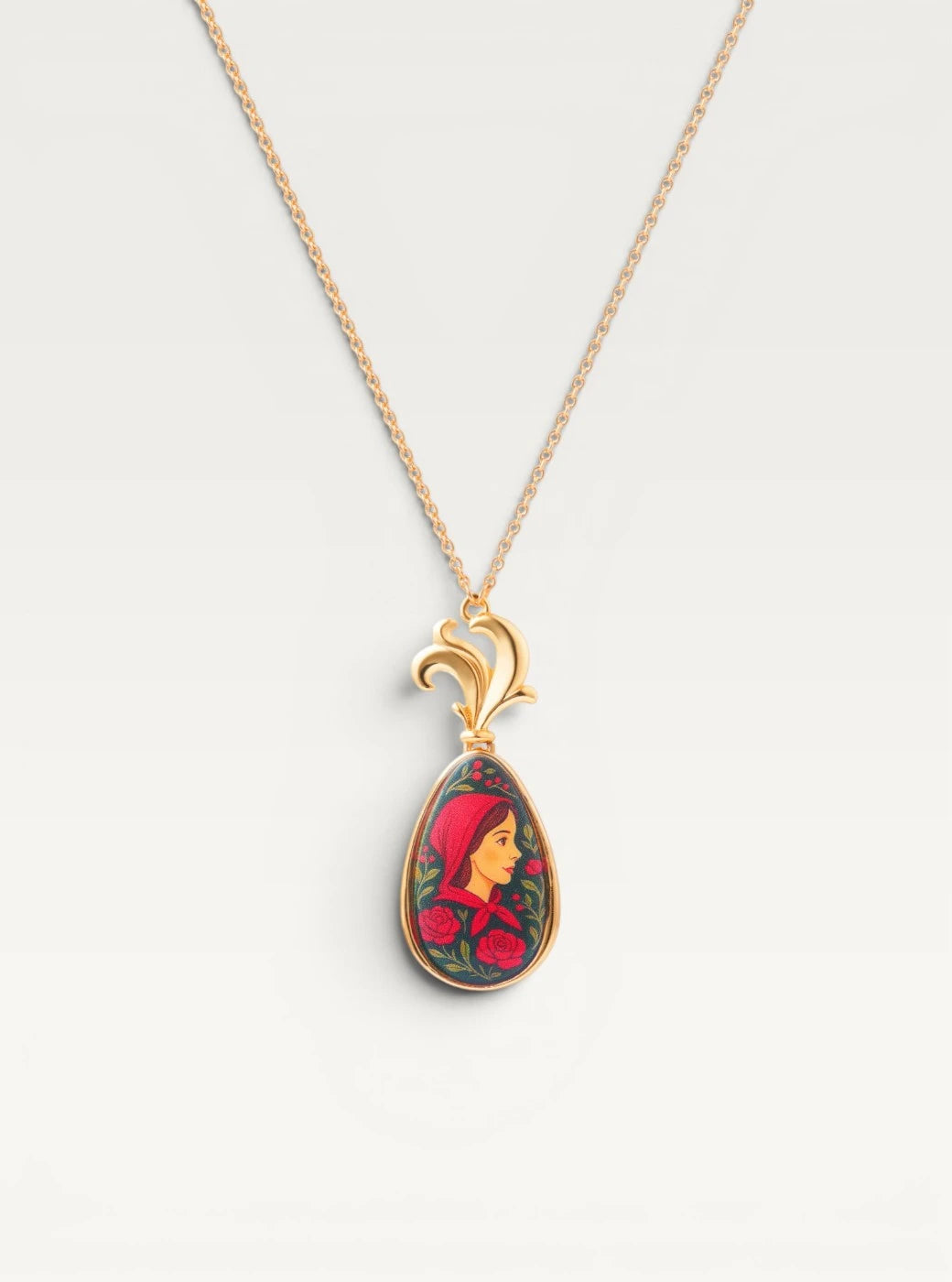 Red Riding Hood Pendant Necklace