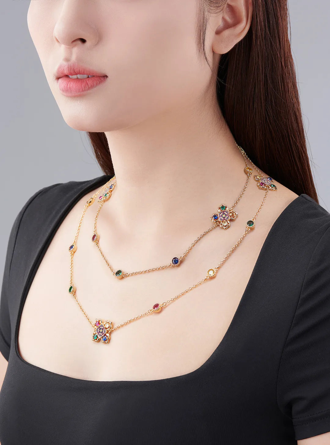 Chromatic Allure Long Necklace