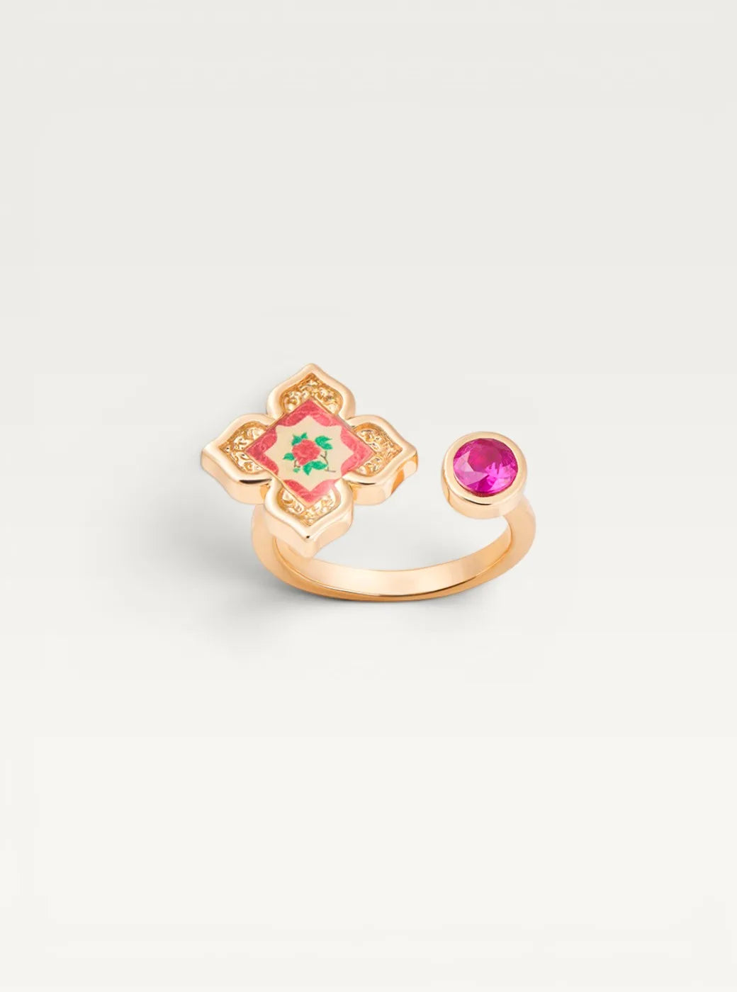 Floral Ring - Rosy Pink