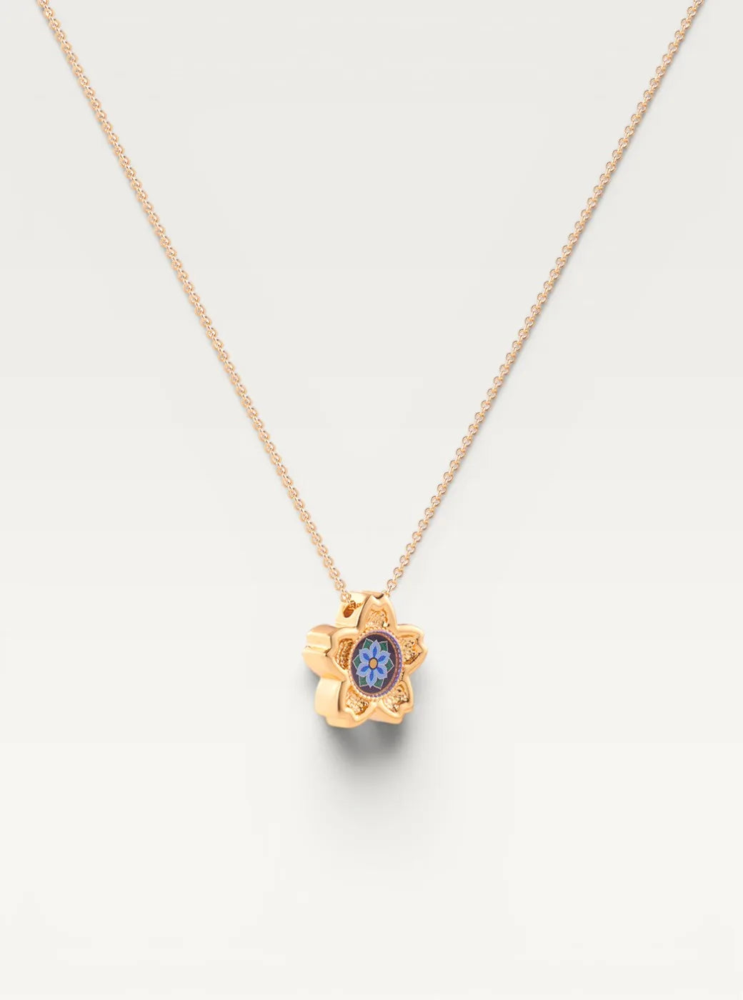 Lia Rosette Pendant Necklace - Peace