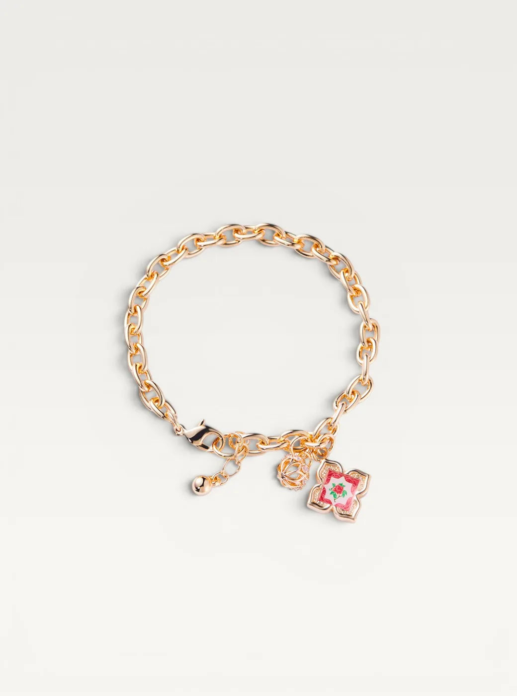 Peranakan Floral Bracelet - Rosy Pink