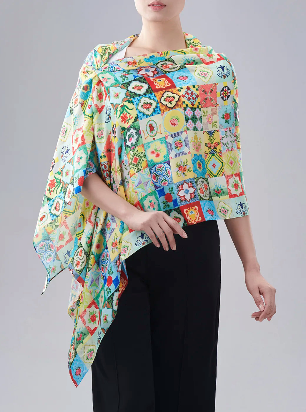 Singapore Orchid Charm Scarf