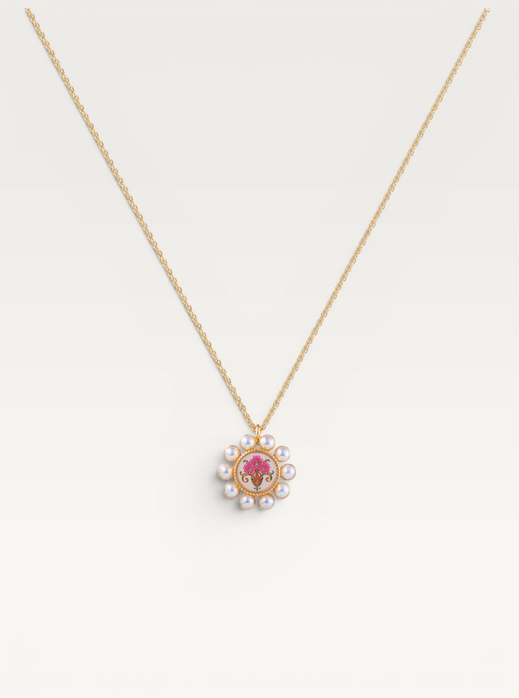 Elysian Pearls Pendant Necklace - Pink Vase