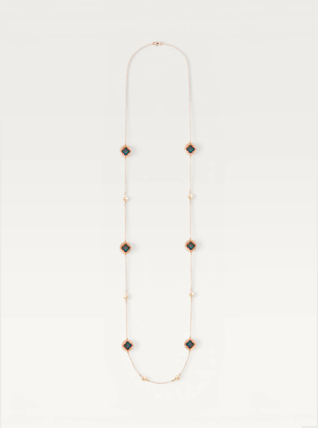 Korean Dancheong Charm Long Necklace
