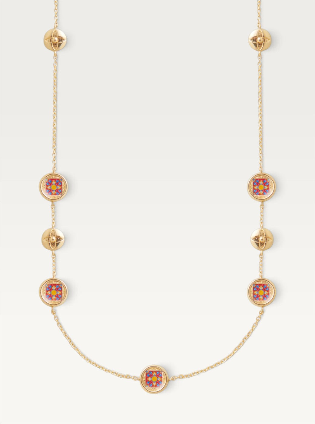 Spanish Medallion Long Necklace - Royal