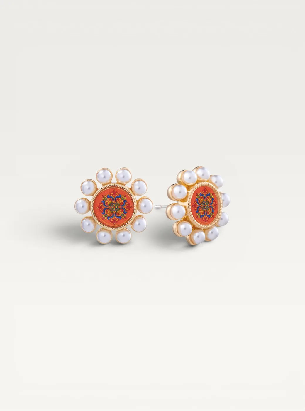 Elysian Pearls Stud Earrings - Old World Charm