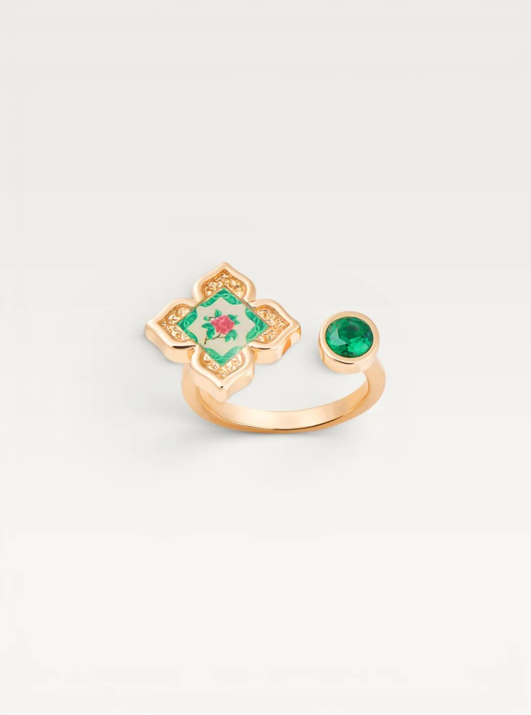 Floral Ring - Emerald