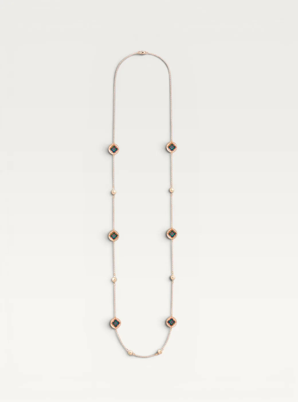 Korean Dancheong Charm Long Necklace