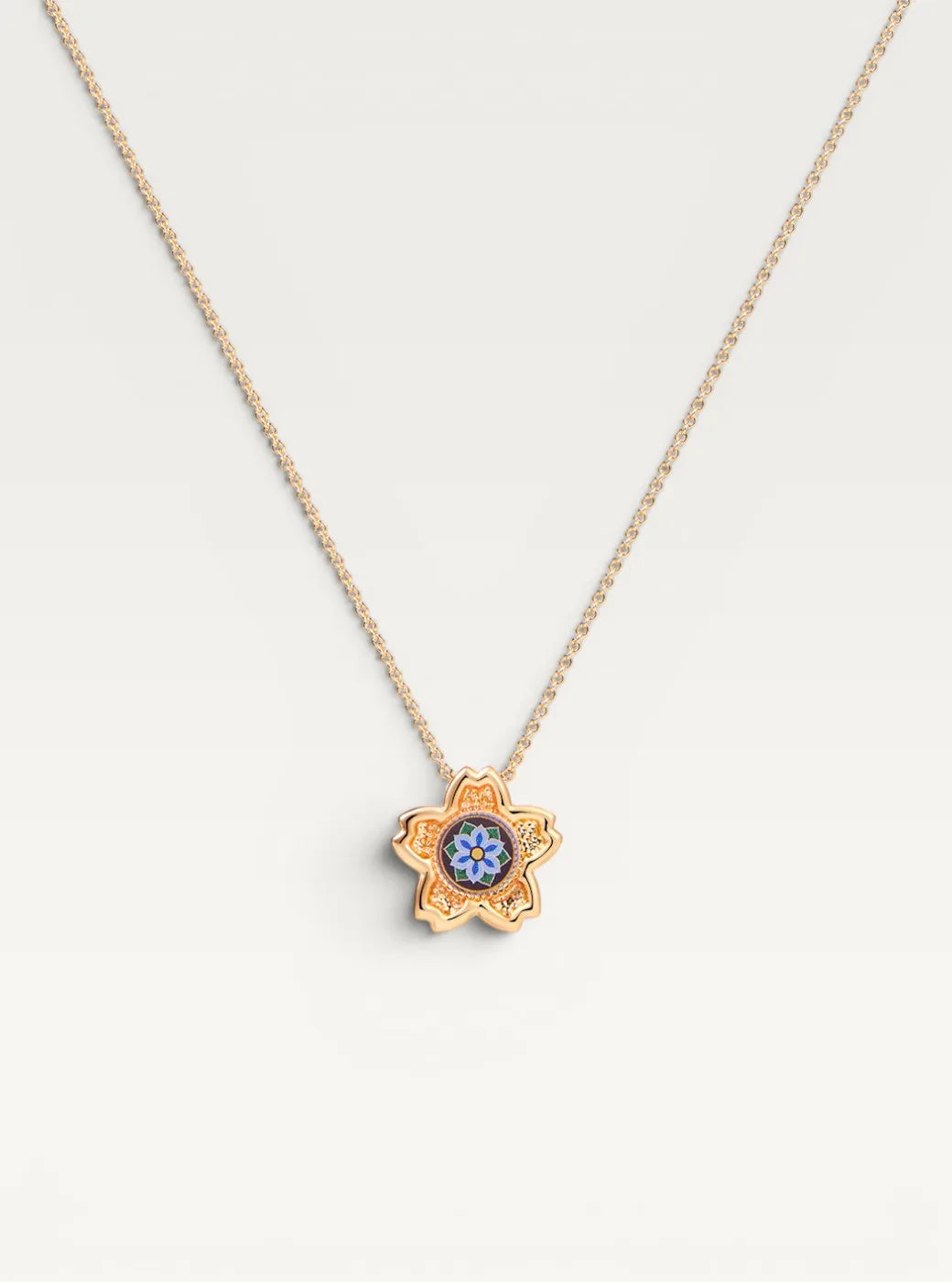 Lia Rosette Pendant Necklace - Peace