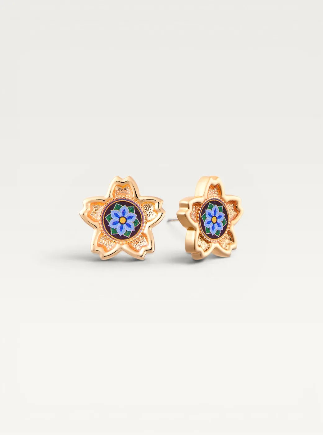 Lia Rosette Stud Earrings - Peace