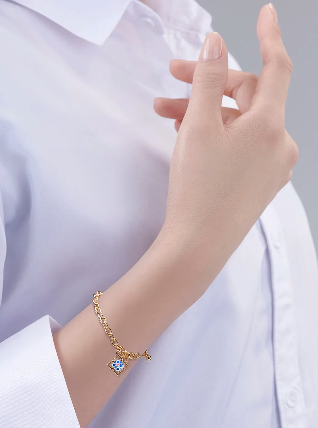 Peranakan Floral Bracelet - Rosy Pink