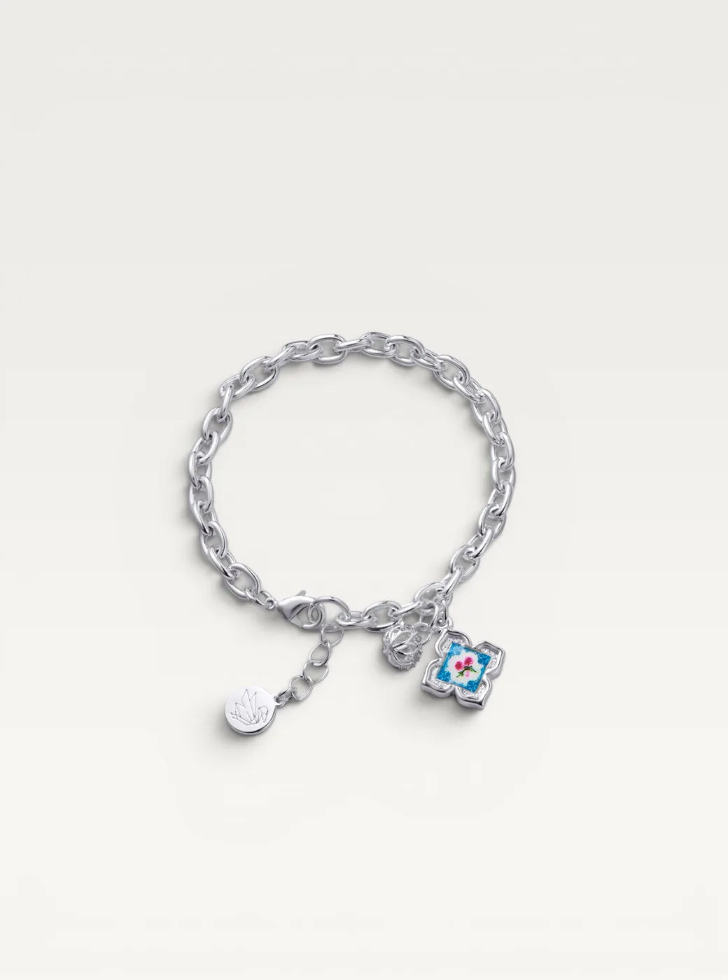 Peranakan Floral Silver Bracelet - Pixie Pomp