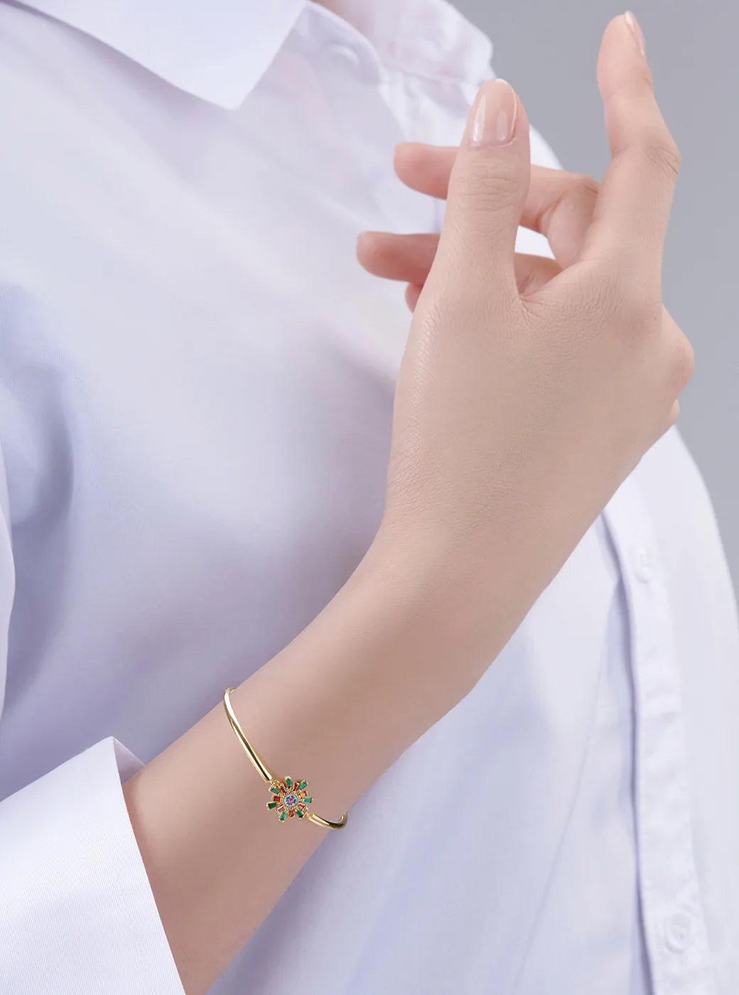 Peranakan Floral Bracelet- Turquoise