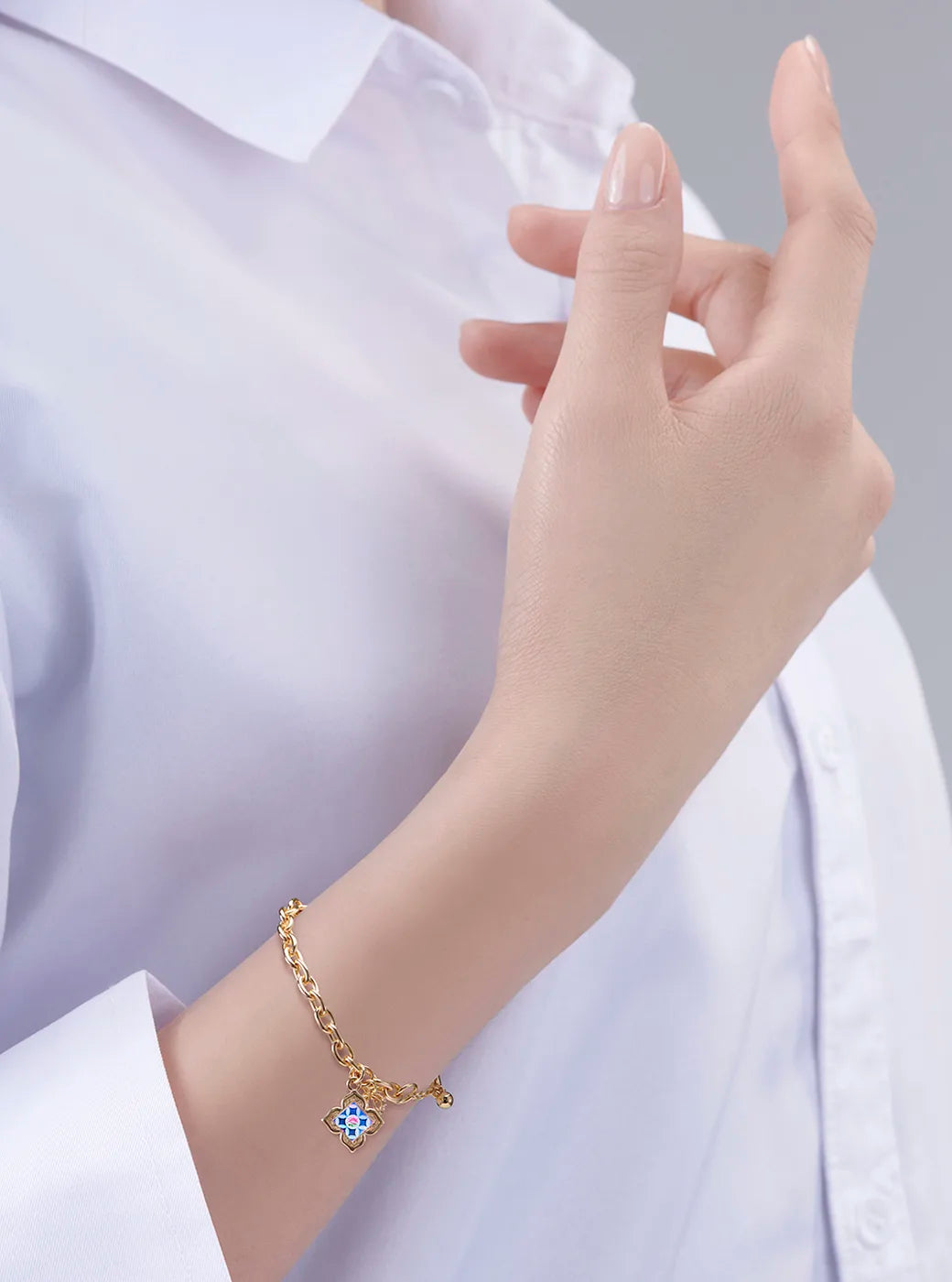 Peranakan Floral Bracelet - Violet