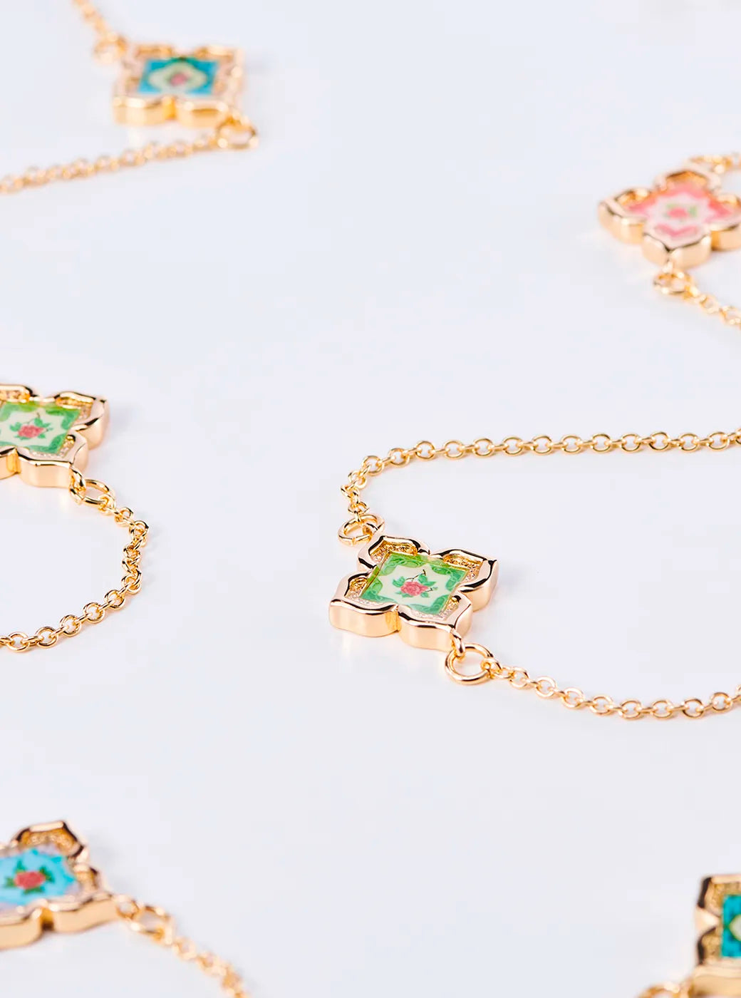 Peranakan Floral Long Necklace