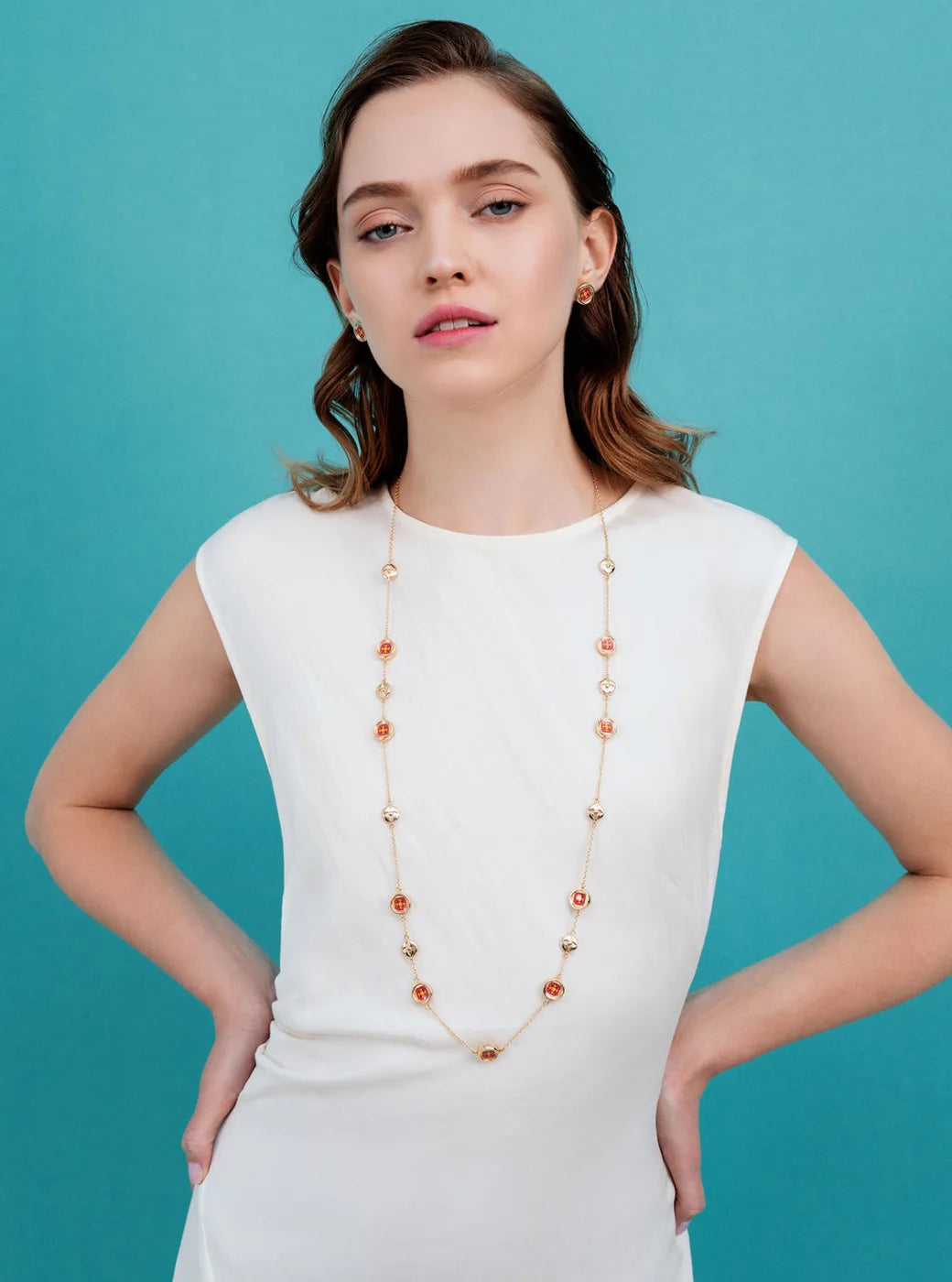 Spanish Medallion Long Necklace - Royal