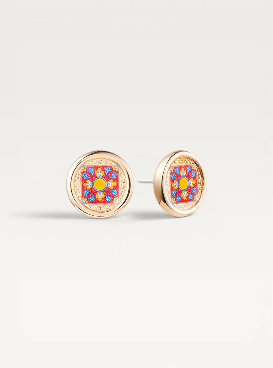 Spanish Medallion Stud Earrings - Royal